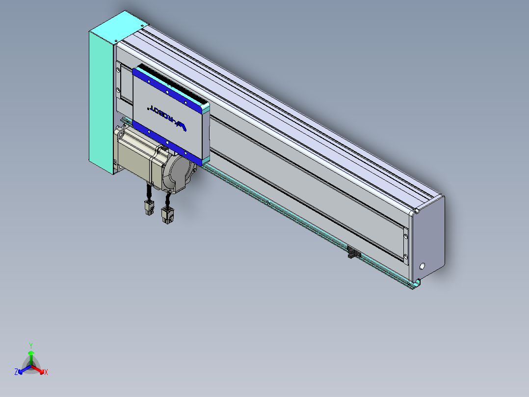 威洛博VC丝杆传动-无尘环境VC14-Lxx-C-S400-BL-ZP75-C3正等轴测图