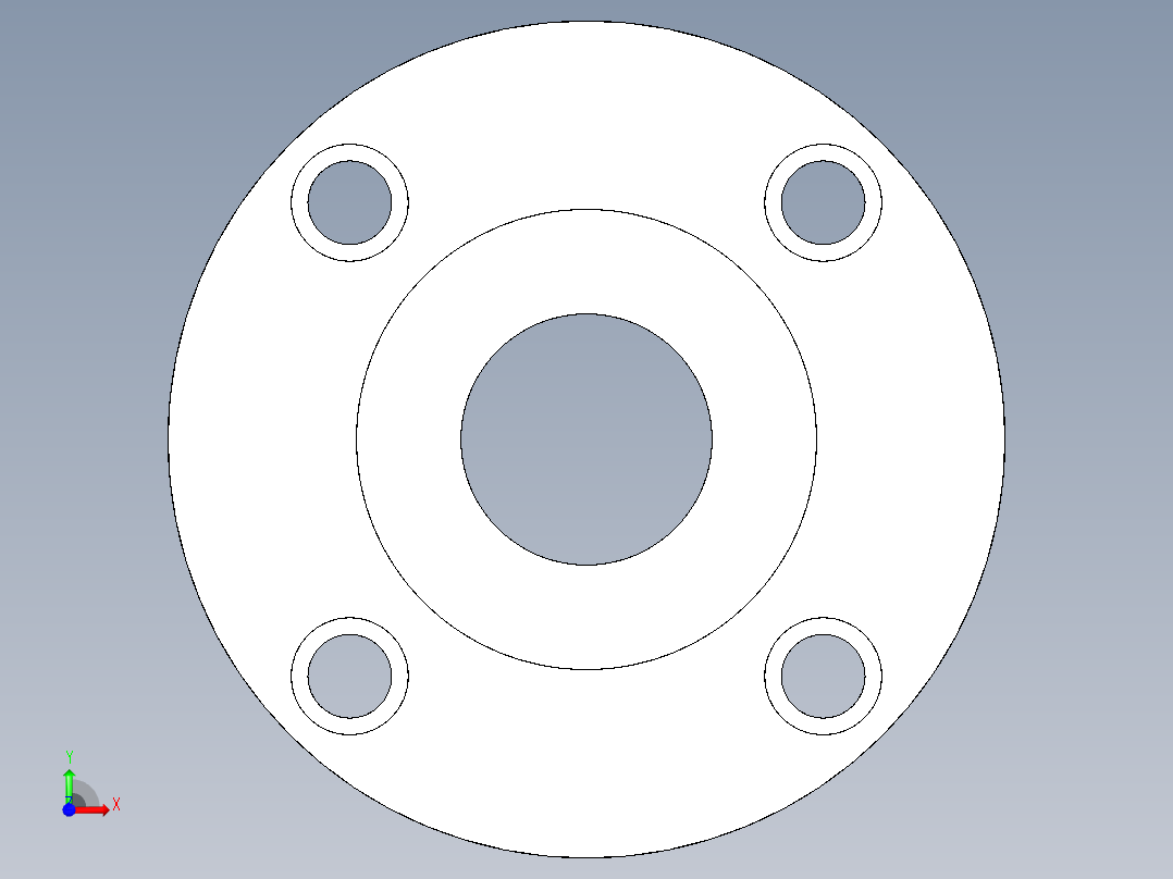 軸承座(凸緣型)BRRN-3D多系列多零件图纸模型前视图