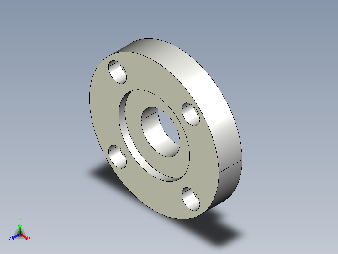 軸承座(凸緣型)BRRN-3D多系列多零件图纸模型正等轴测图