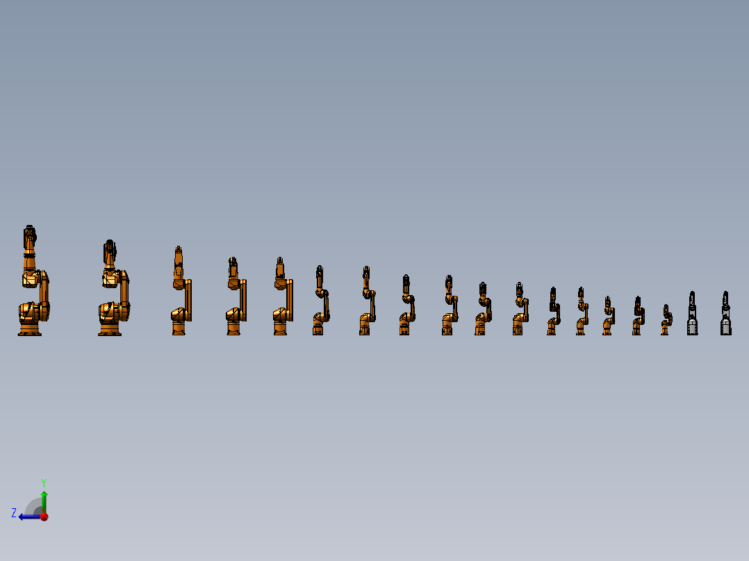 六轴工业机器人右视图