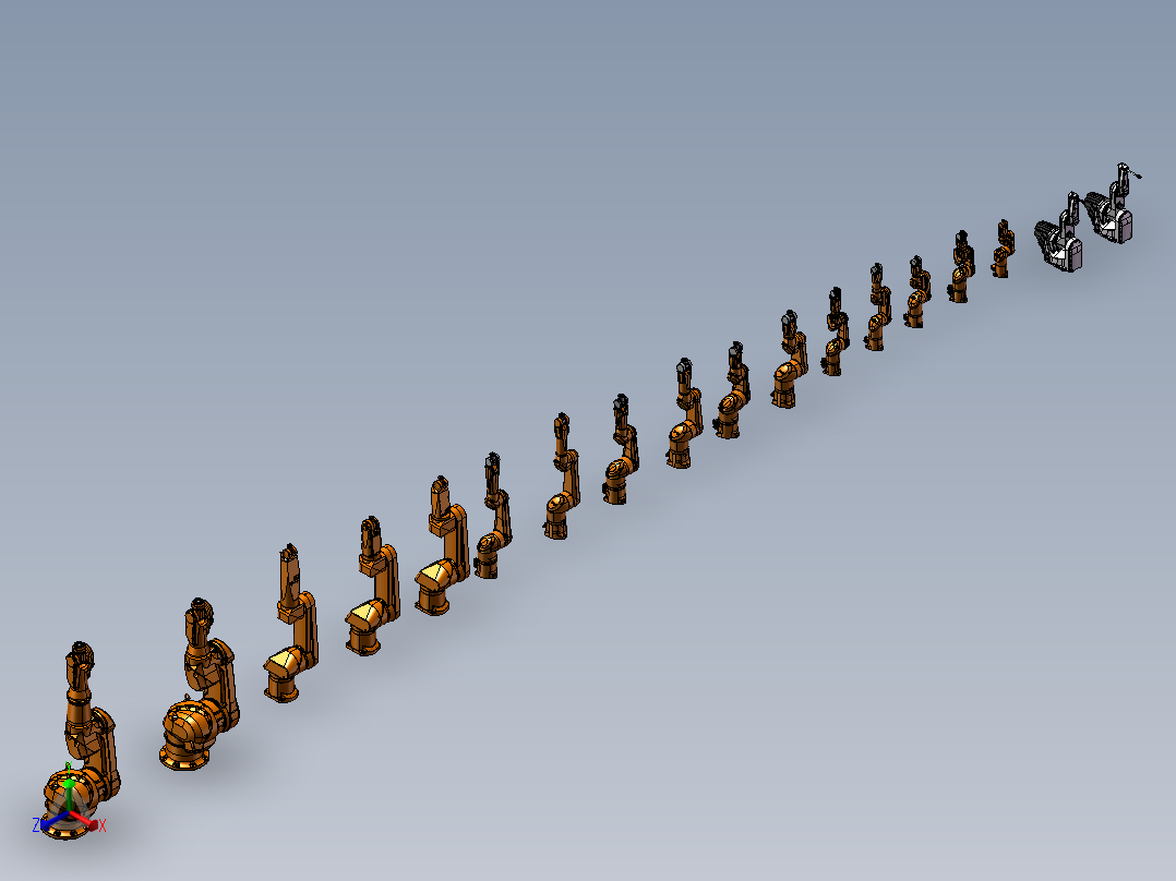 六轴工业机器人正等轴测图