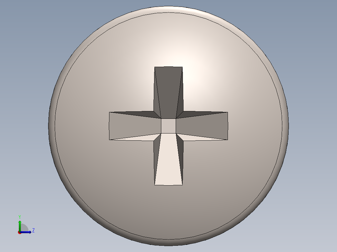 螺丝 M3.5 十字盘头-M3.5 x 30 Screw head.SLDPRT左视图