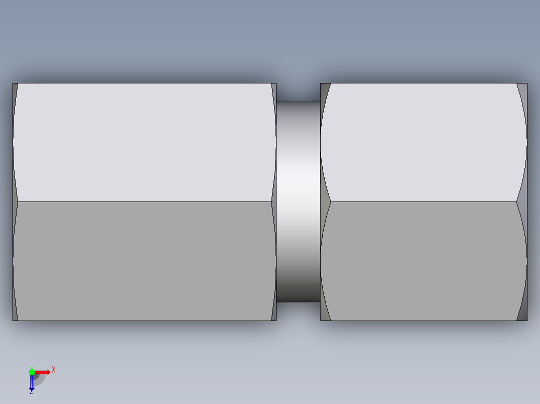 卡套式工业通用硬管接头EO_Swivel_connector_GAI08ZSRCF俯视图