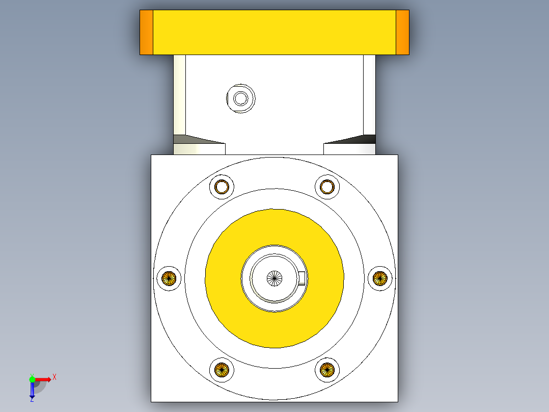 换向器PW110双轴旋转方向不同-1 22-110-145-M8俯视图