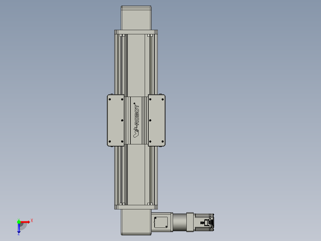 威洛博直线电机模组EB20-L224-S500-L-ZP75-MS3-5K俯视图
