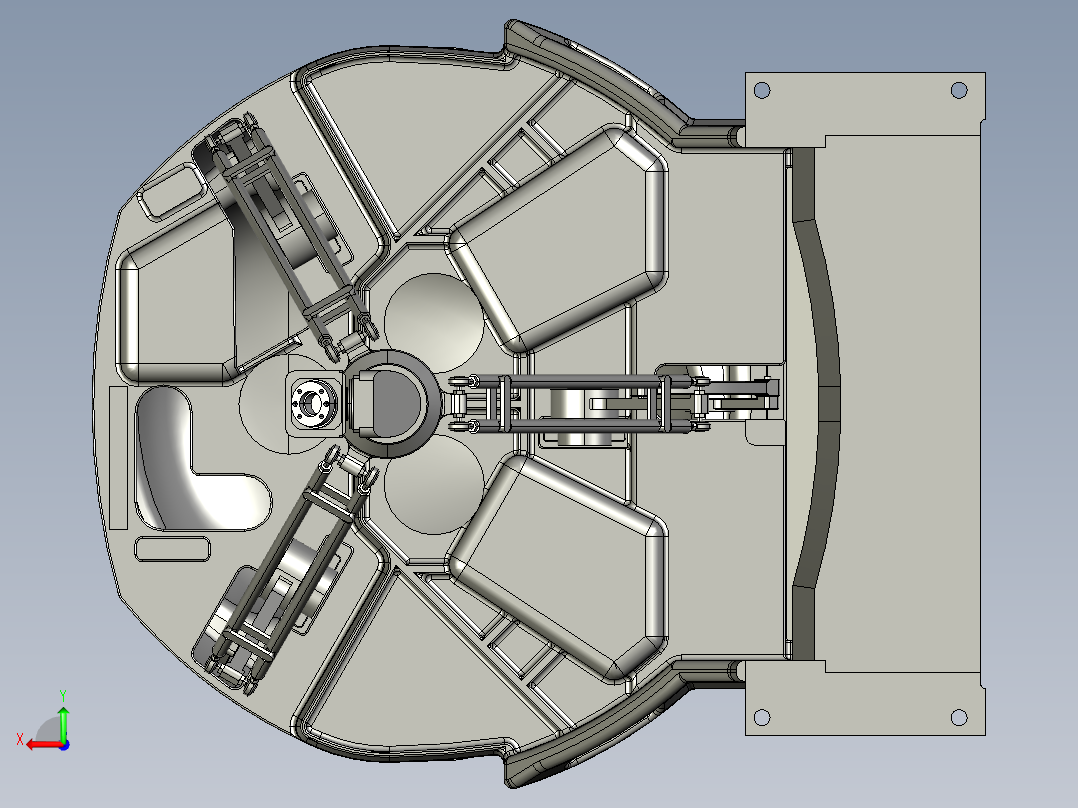 并联机器人delta-robot-6-axis-packaging-assembly-m-1ia-0-5a STP后视图