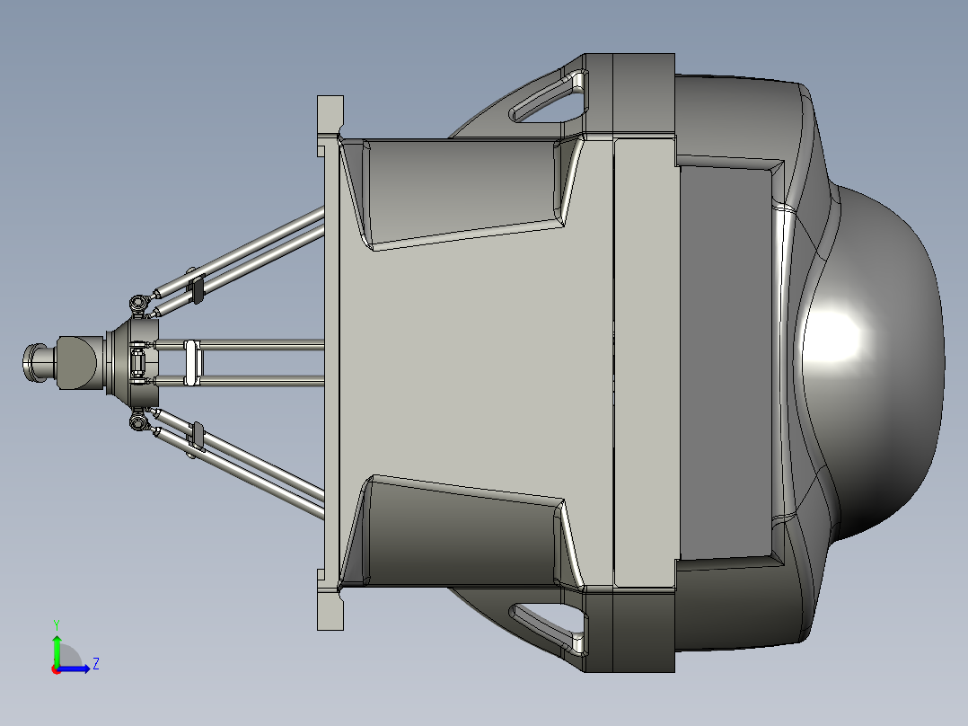 并联机器人delta-robot-6-axis-packaging-assembly-m-1ia-0-5a STP左视图