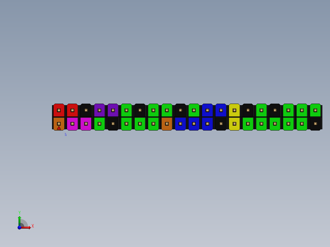 彩色公头100mil（2.54mm）系列-DS1021-100mil(2.54mm)-ForRaspberryPi_Arduino-colored-REV1.0 前视图