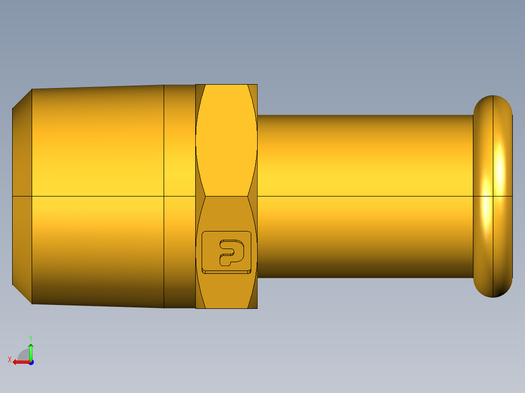 倒齿式工业管接头Beaded Hose Barb to male pipe 68HB-8-6后视图