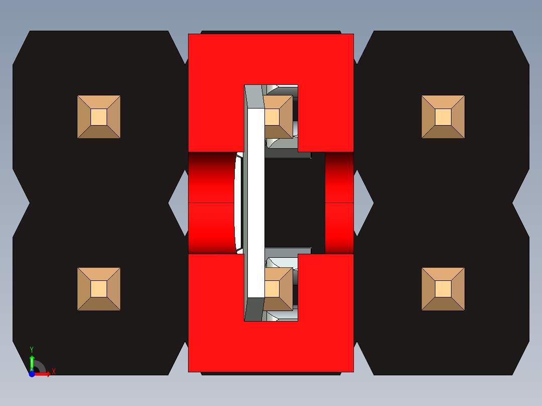 带跳线的排针-pinheader 2x3 and 1m jumper前视图