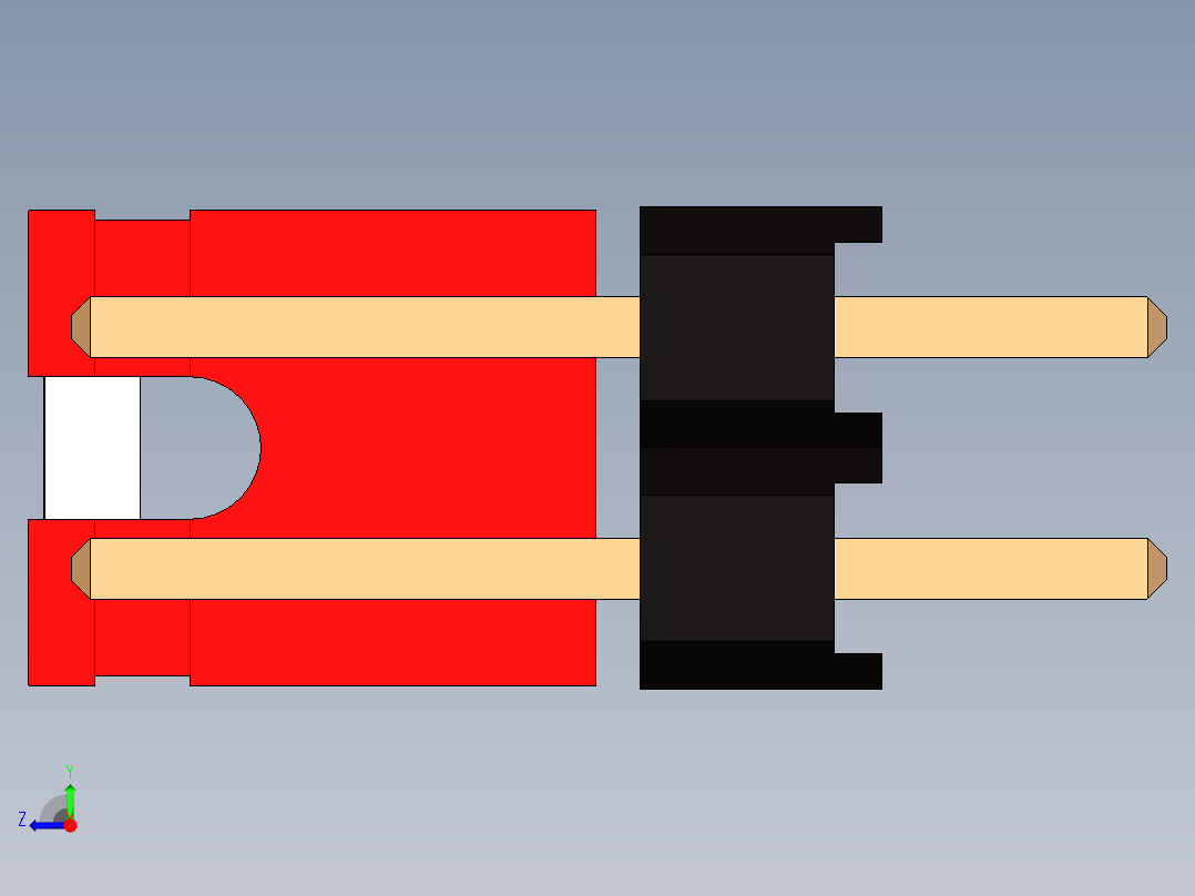 带跳线的排针-pinheader 2x3 and 1m jumper右视图