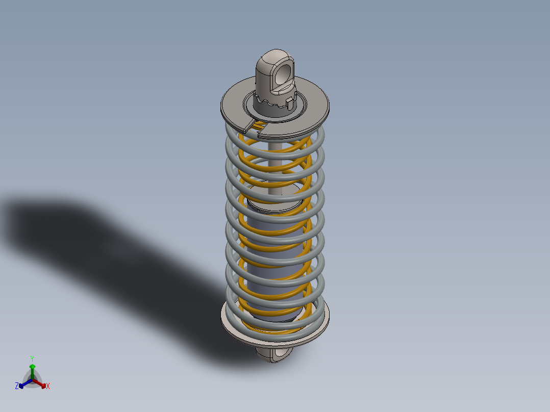 自行车后悬架正等轴测图