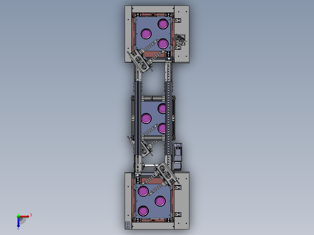 倍速链回流线俯视图