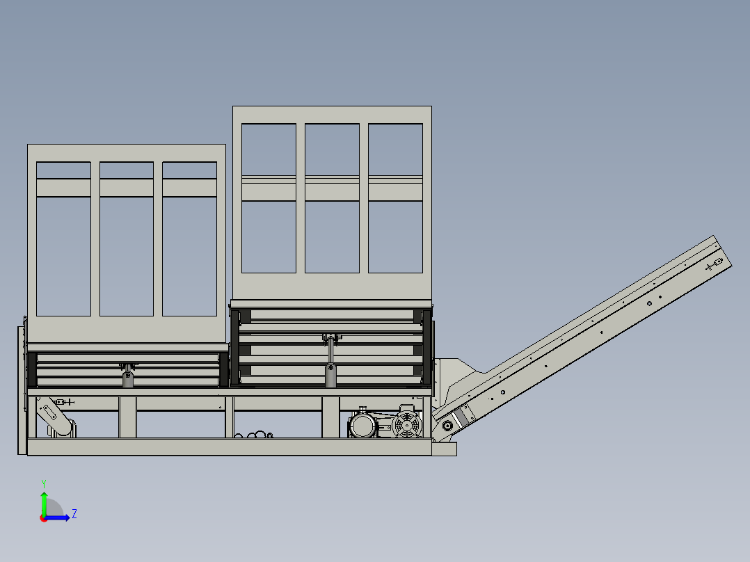 4托盘种薯中间供给装置总装左视图