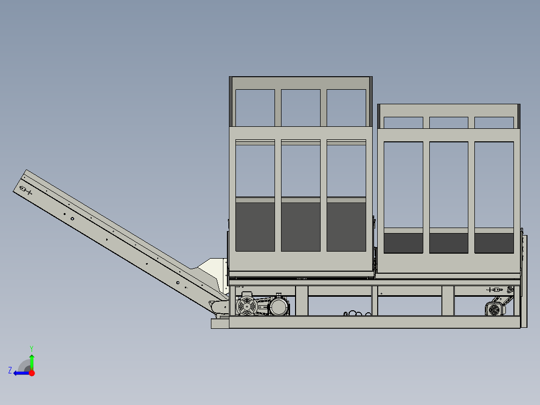 4托盘种薯中间供给装置总装右视图