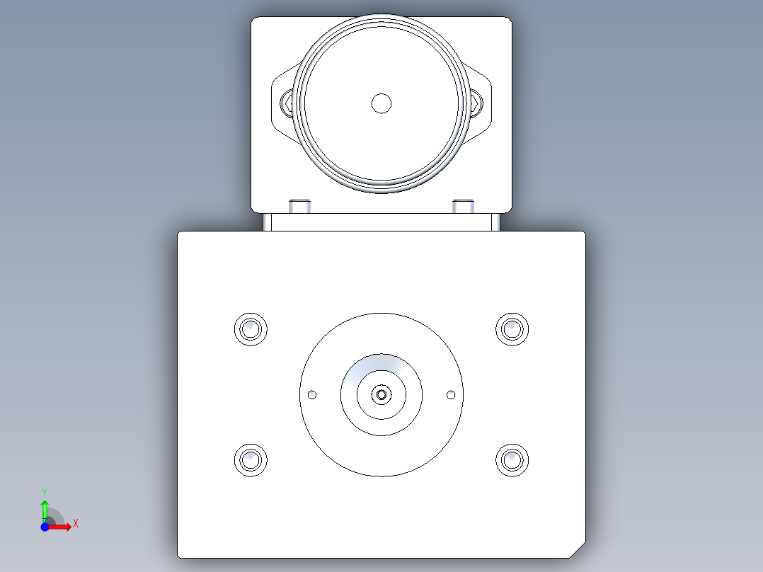 堵头-螺纹抽芯模具图前视图