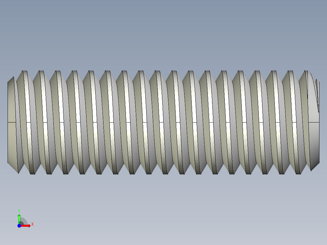DIN 913-ISO 4026 固定螺钉-M5 L=15.STEP前视图