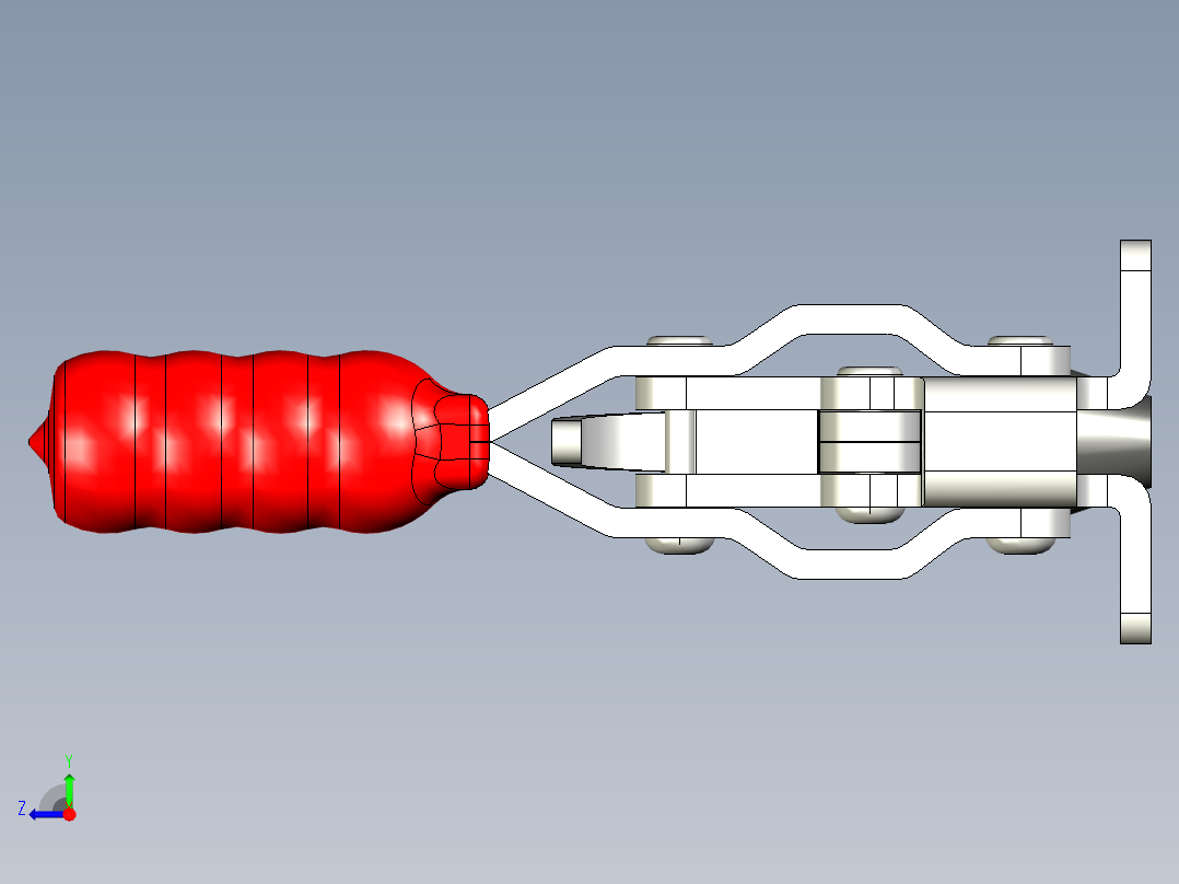 垂直式夾鉗SSP(E)-3D多系列多零件图纸模型右视图