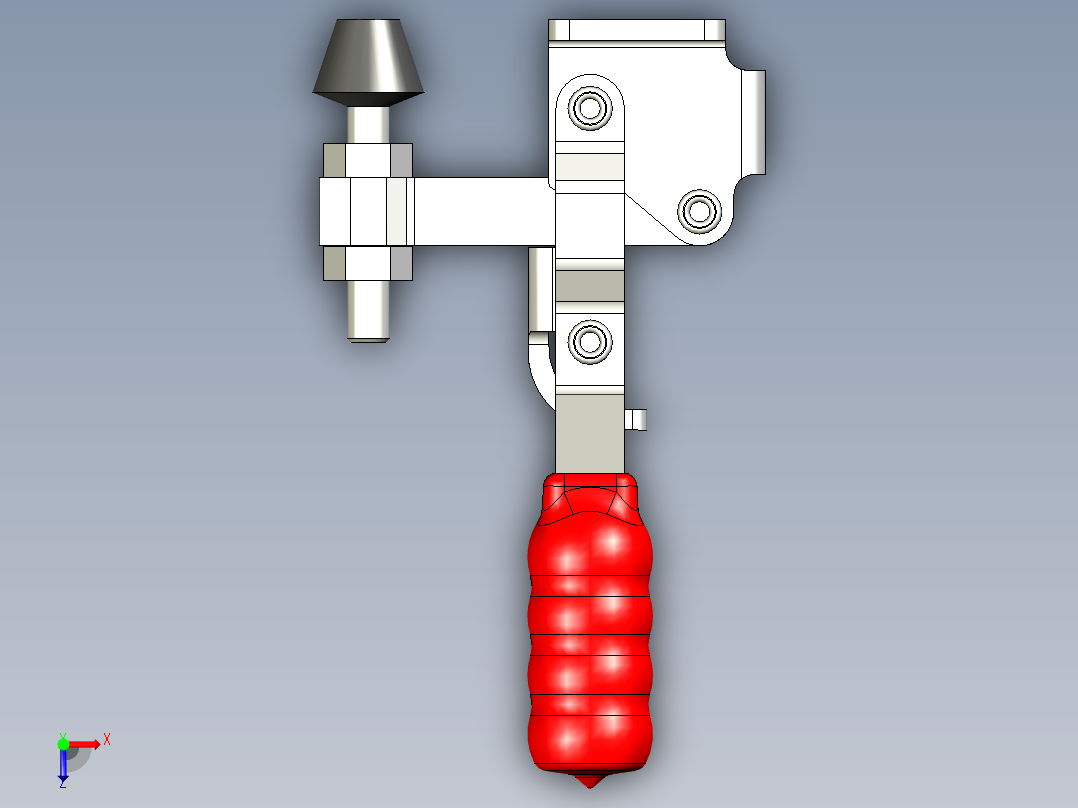 垂直式夾鉗SSP(E)-3D多系列多零件图纸模型俯视图