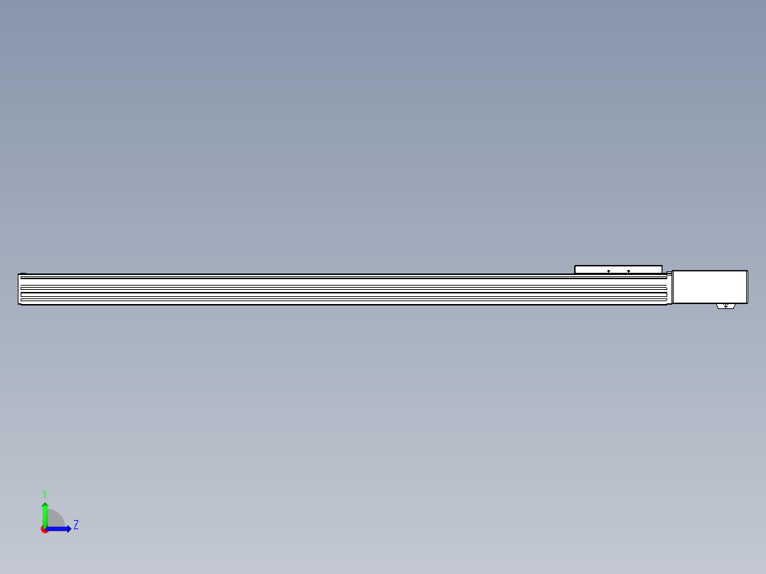 同步带全封闭直线模组TPA-HCB-120D-90-L1050-ML-Y-P40-N3左视图