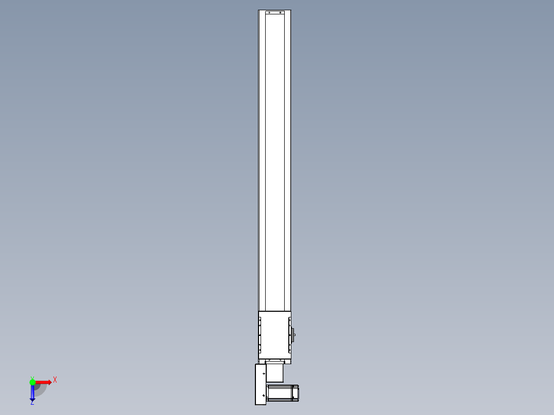 同步带全封闭直线模组TPA-HCB-120D-90-L1050-ML-Y-P40-N3俯视图