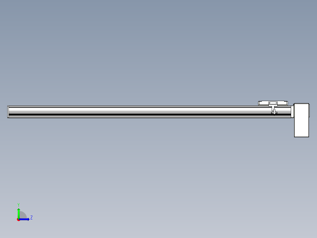 同步带全封闭直线模组TPA-HCB-105D-90-L1050-LP-C-P20-N3左视图