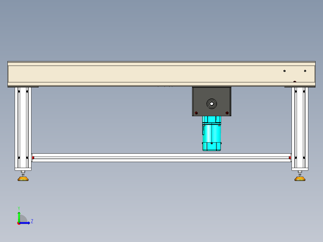 LE-同步带滚筒输送线左视图