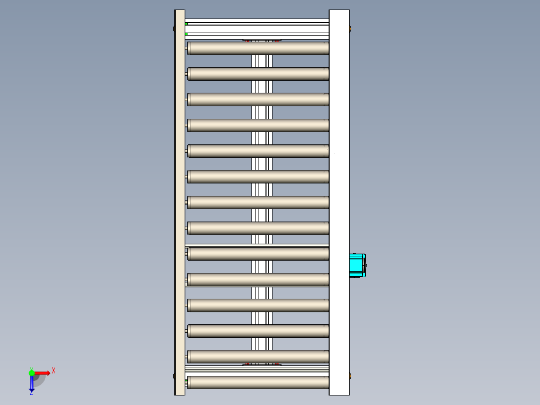 LE-同步带滚筒输送线俯视图