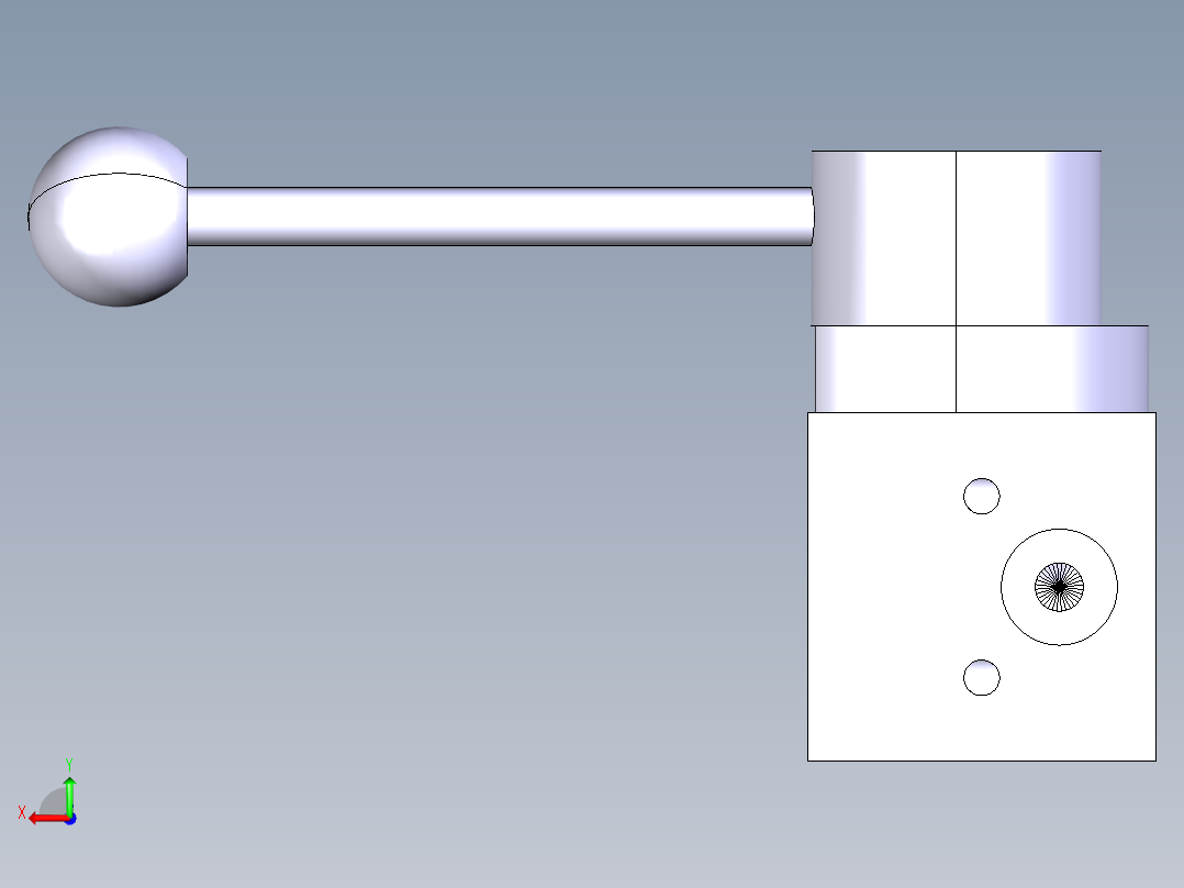 德克斯TUNKERS气缸数模T6_22_Schubstangenspanner_TUENKERS后视图