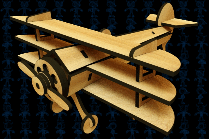 激光下料拼图飞机AutoCAD, Parasolid, SOLIDWORKS 2016