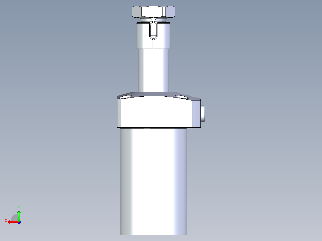 KOSMEKLHA0550-CL-Q25多系列多零件图纸模型后视图