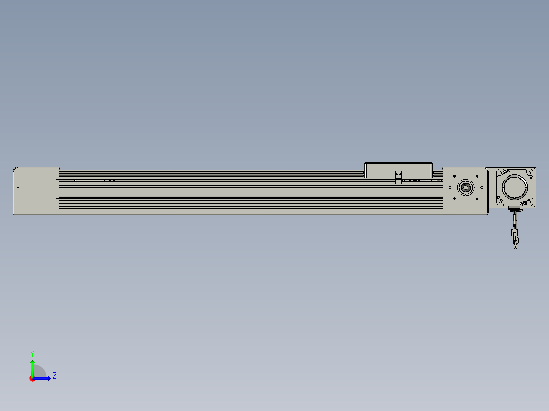 威洛博直线电机模组EB8-L100-S650-BL-P75-MS3左视图