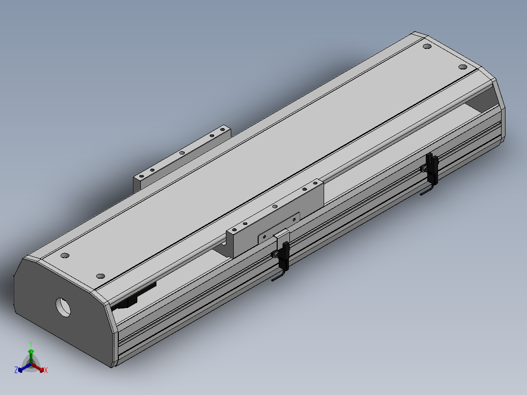 精密模组MY170-T10-250L-M-P75B-C4-C正等轴测图