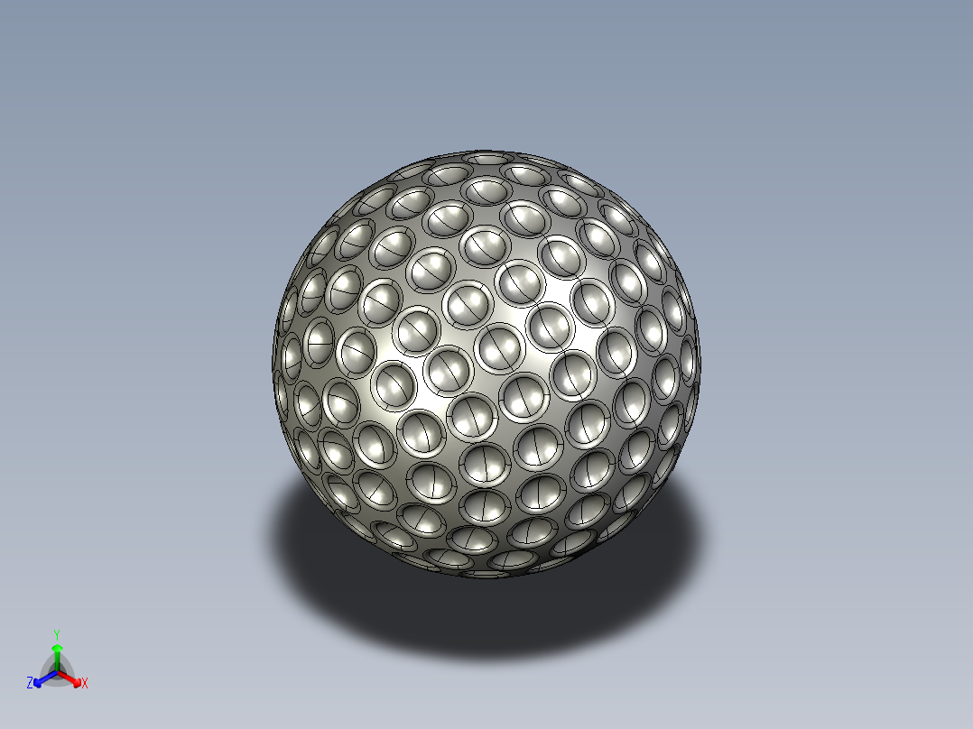 高尔夫球16正等轴测图