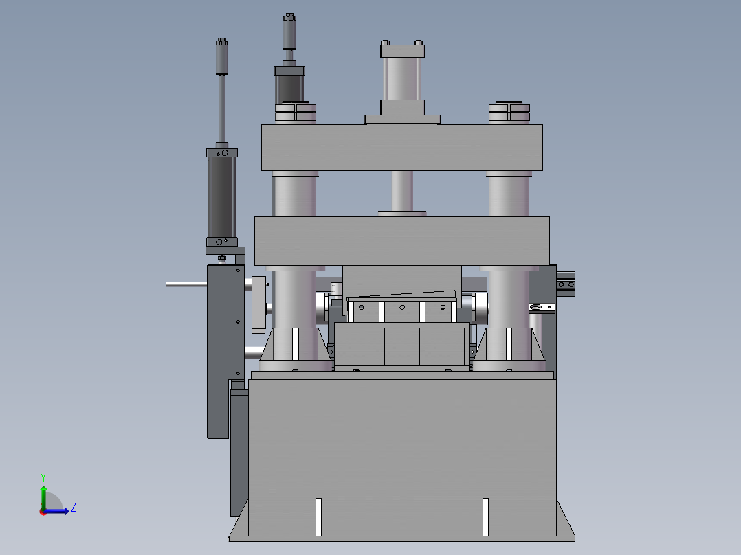 自动剪板折弯机左视图