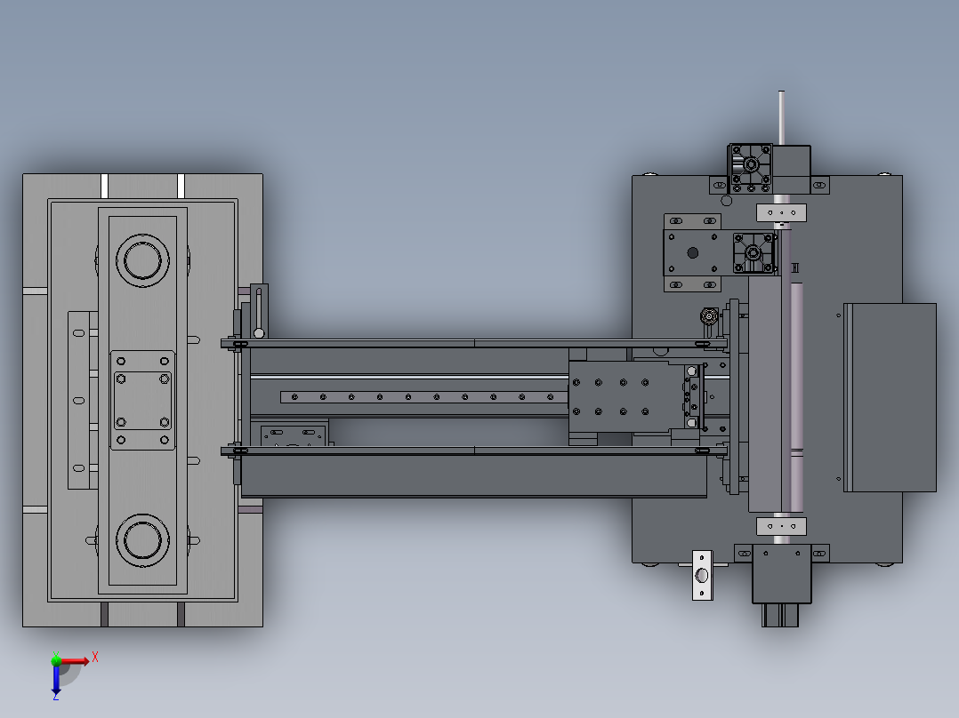自动剪板折弯机俯视图