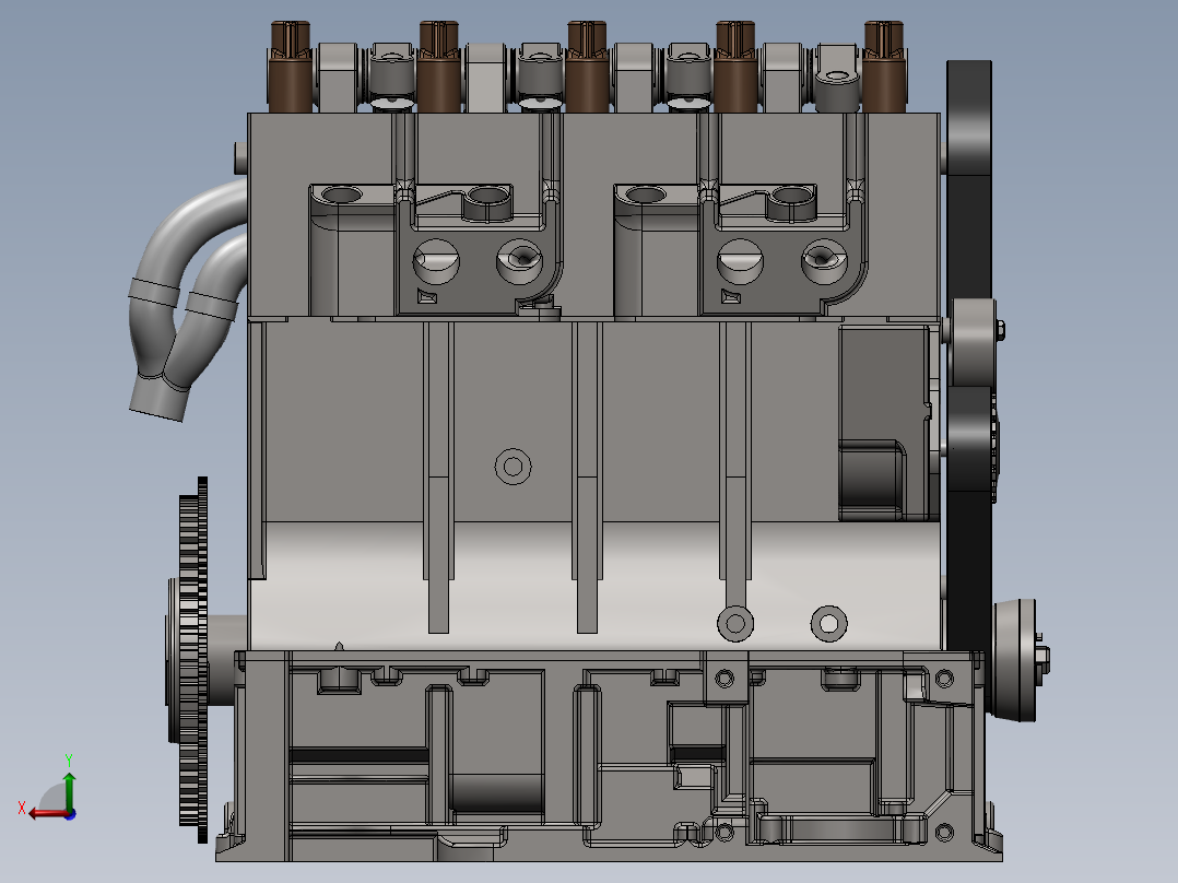 1.6升汽油机机体设计含三维图后视图