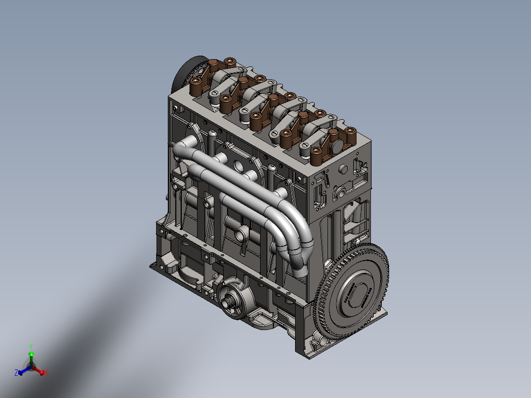 1.6升汽油机机体设计含三维图正等轴测图