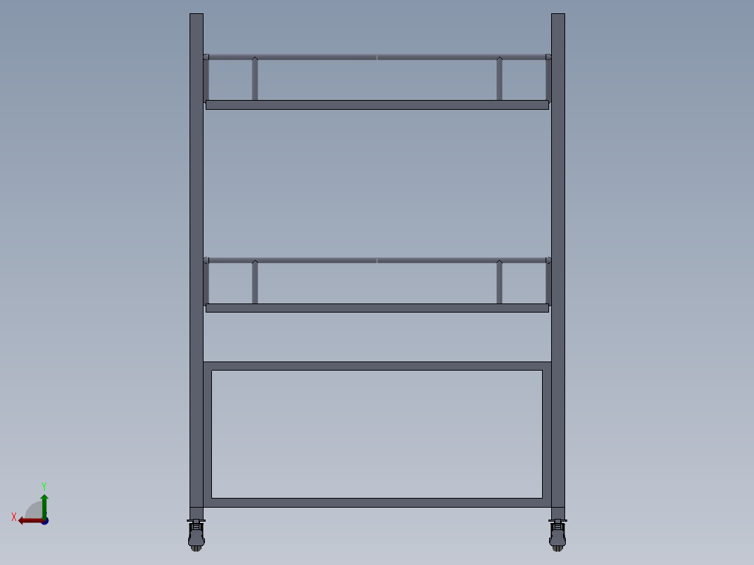 展会展示架后视图