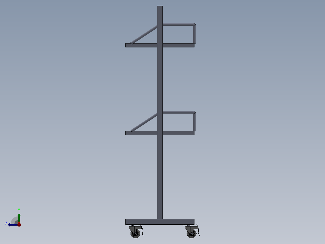 展会展示架右视图