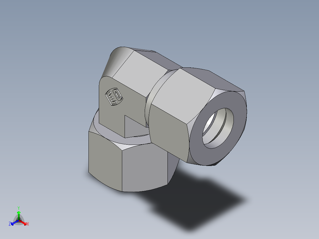卡套式工业通用硬管接头EO_Swivel_nut_elbow_EW12ZL71