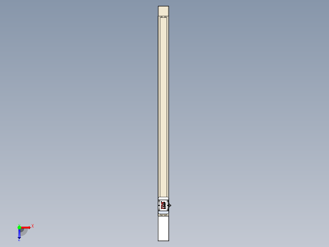同步带全封闭直线模组TPA-HCB-65S-90-L1050-M-Y-P10-N3俯视图