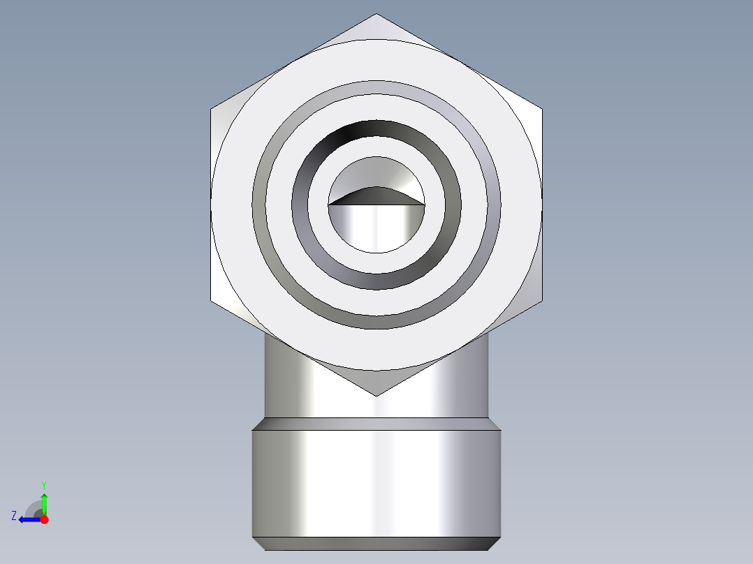 卡套式工业通用硬管接头EO_Bulkhead_elbow_WSV10SOMD71右视图