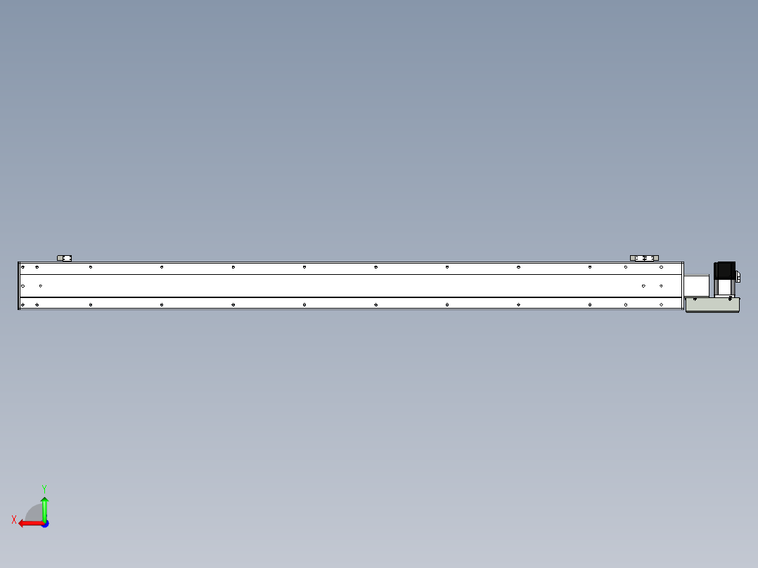 同步带滑台-半封闭B13H-L45-S1600-L-P40-D3后视图