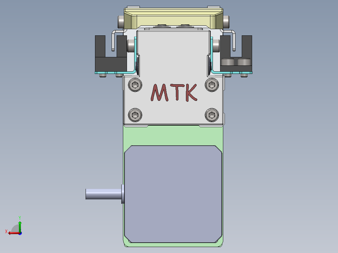GTH内嵌丝杆全封闭GTH4-BM-42步进后视图
