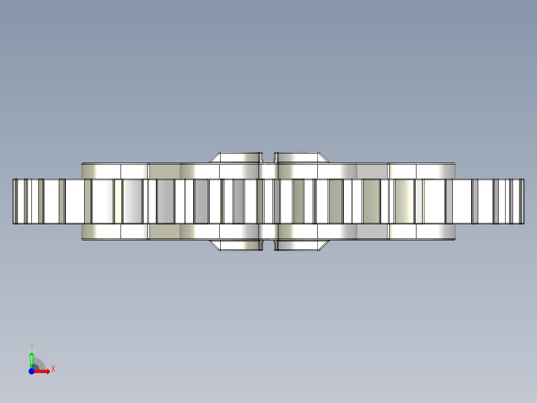 3649 Black Technic Gear 40 Tooth.STEP前视图