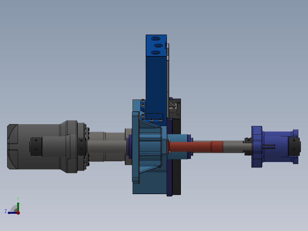下拉式四柱液压机sw16可编辑右视图