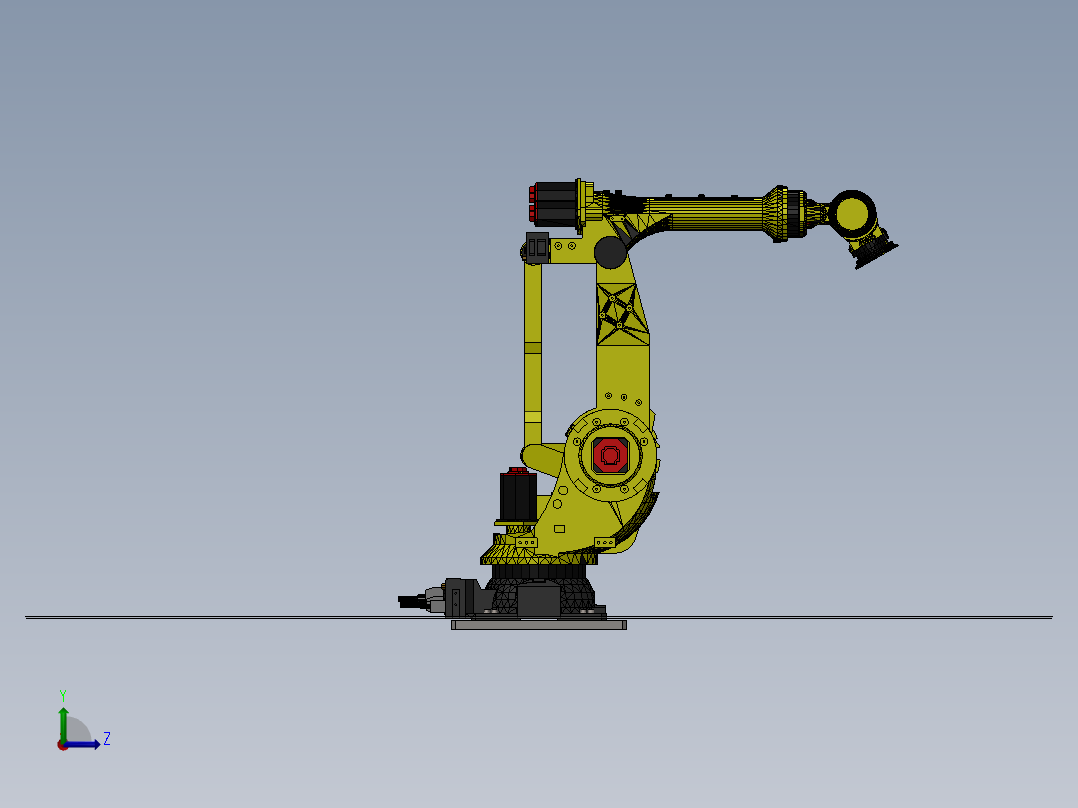 发那科fanuc m900ib 360kg 2 65m左视图