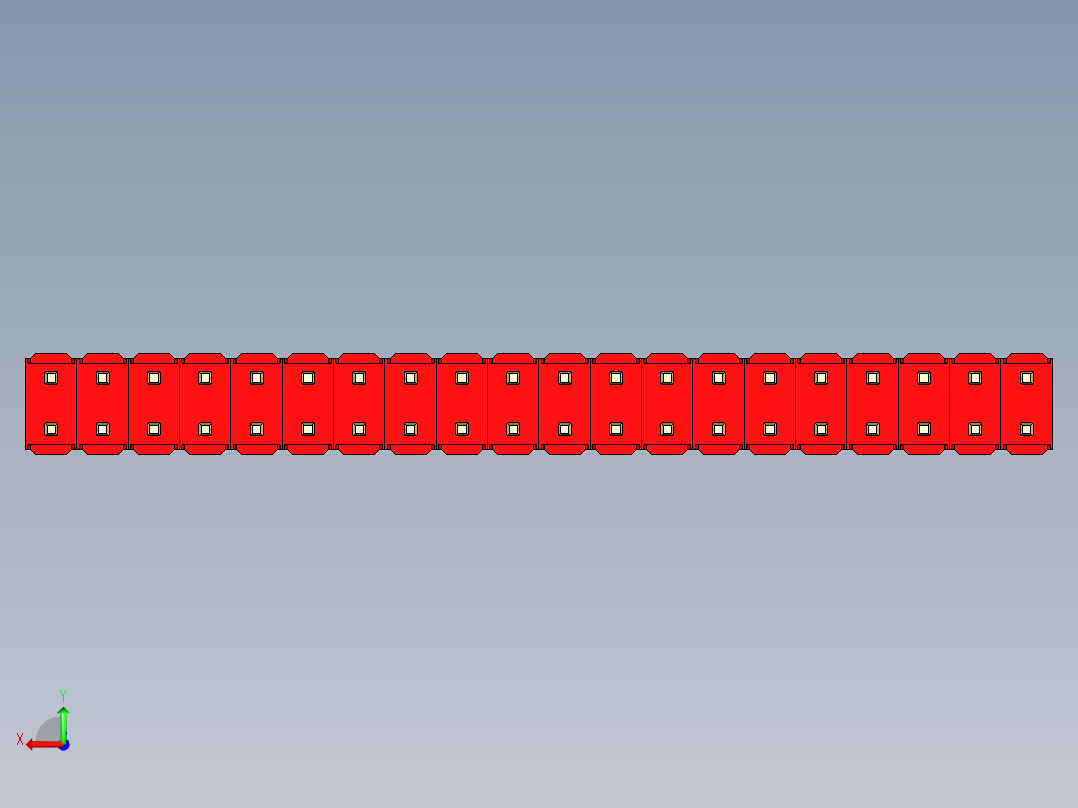 彩色公头100mil（2.54mm）系列-DS1021_red_2x20p_100mil_Type1_rev1.0后视图