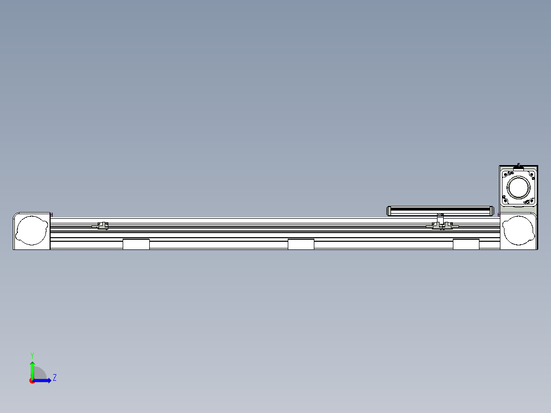 同步带滑台-欧规B8-L88-S800-L-ZP75-D3-N10左视图
